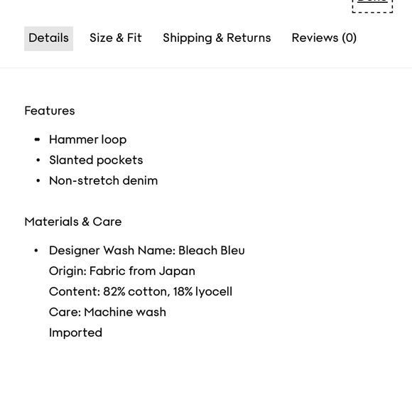 Denim Forum The '90s Vintage Baggy Overalls
Bleach Bleu Medium - Picture 7 of 7